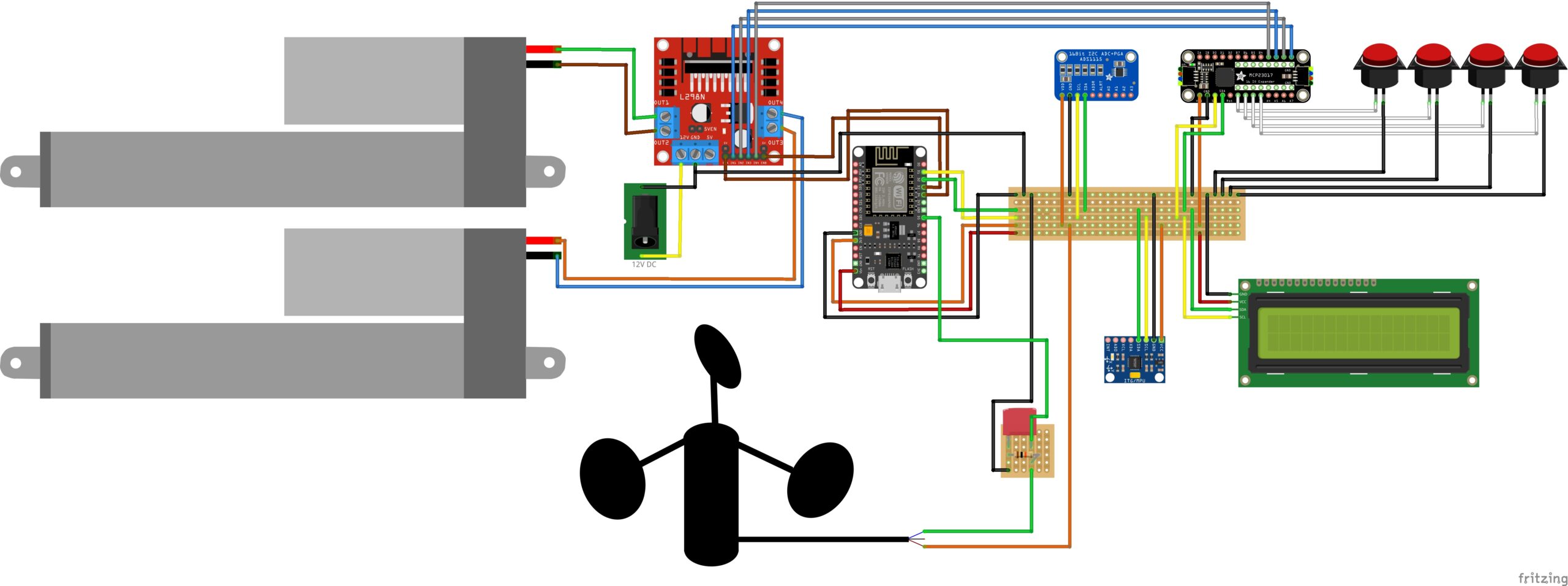 Smart Solar Tracker – Wiring diagram